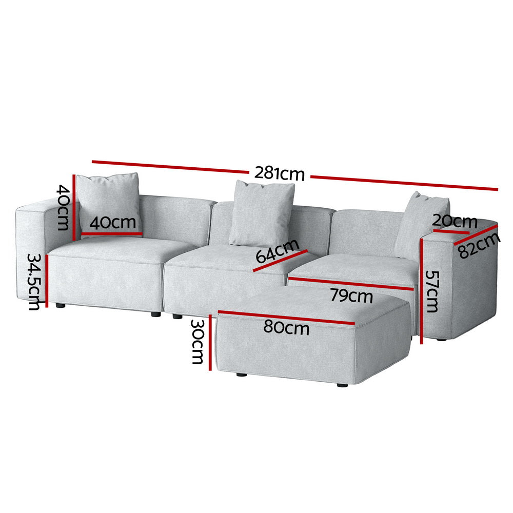 Alvin 4 Seater Modular Sofa